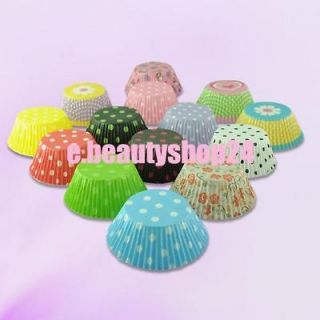 Colors 120pcs Greaseproof Cupcake Liners Paper Cups Cake Tray