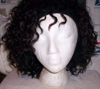Junee Wig Style Name Rain NWOT Color 1B/Burg Synthetic Headband Wig