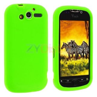 Green Rubber Silicone Skin Case Cover for HTC Mytouch 4G