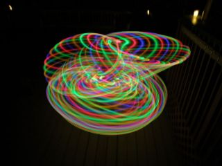NEW Ultra Light PolyPro LED Hula Hoop   The Starburst   Rechargeable
