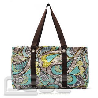 Thirty One Large Utility Tote In Boho Patchwork Paisley 