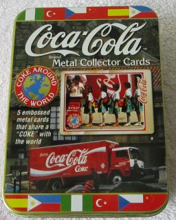 Coca Cola Collectible Metal Trading Cards Featuring Coke Around The 