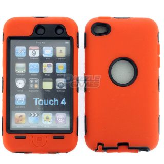   HARD CASE COVER SILICONE SKIN+Protector FOR IPOD TOUCH 4 4G 4TH GEN