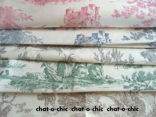 FABRIC BY HALF METER FRENCH TOILE DE JOUY SUPERB QUALITY COTTON 