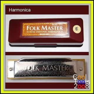 New Folkmaster Suzuki 1072 Harmonica Blues Diatonic key E