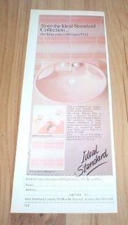 Ideal Standard bathrooms 1984 magazine advert