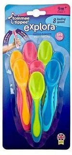 NEW Tommee Tippee Explora Feeding Spoons   8 Pack (9 months )