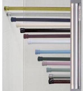 Lakewood Shower Curtain Tension Rod with Decorative Finials, Gold
