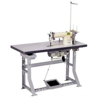 Single Needle Industrial Sewing Machine wailking foot table stand 