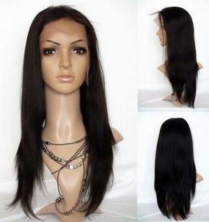   Lace Wigs Malaysia YAKI Straight HUMAN HAIR Indian Remy 8 22inches