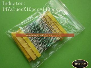 DIP Inductor Assorted Kit 14ValuesX10pcs 1uH to470uH