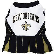 New Orleans Saints dog pet Cheerleader Dress (sizes)