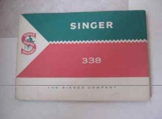 Singer 338 Sewing Machine Instructions