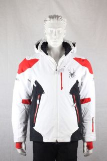   Mens Leader Ski/Snowboard Jacket White/Red/Blac​k Winter Insulation