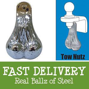 Novelty TOW NUTZ   Tow Bar Accessory   BALLZ OF STEEL   Attach to 