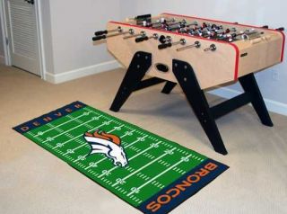 Denver Broncos NFL 29 x 72 Football Field Runner Area Rug Floor Mat