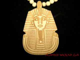 King Tutankhamun Good Custom Wood Necklace Pedant Egypt Kanye West 