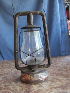 Antique Dietz Hy Lo Kerosene Lantern Lamp Fitzall Glass Original New 