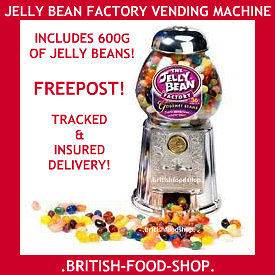 JELLY BEAN FACTORY VENDING MACHINE DISPENSER + FREE JELLY BEANS SWEETS 