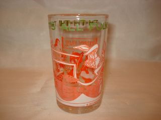 VINTAGE JUICE GLASS ~ BUGS BUNNY ~ ELMER ~ 1974 ~ TH TH TH THATS ALL 