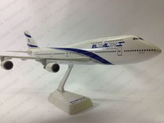 El Al Israel Airlines Genuine Boeing 747 400 1:200 Plastic Plane Model 
