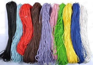   Man made Leather Braid Rope Hemp Cord For Necklace Bracelet 10 Colours