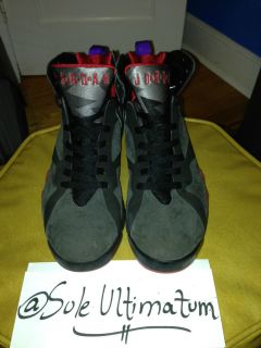 Nike AIr Jordan 7 VII Raptor DMP 2009 304775 043 charcoal WORN