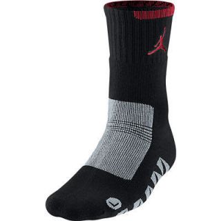 Nike Jordan Performance Boot Crew Socks Black/Red 507959 010 1 Pair XL 