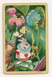 Swap Playing Cards 1 single Alice in Wonderland White Rabbit