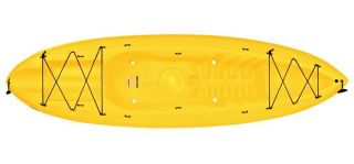 Ocean Kayak Frenzy sit on top kayak YELLOW paddle,seat@ life vest pkg 