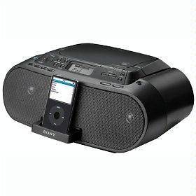 SONY PORTABLE STEREO BOOMBOX CD RADIO AM FM IPOD DOCK CHARGER ZSS 2IP 