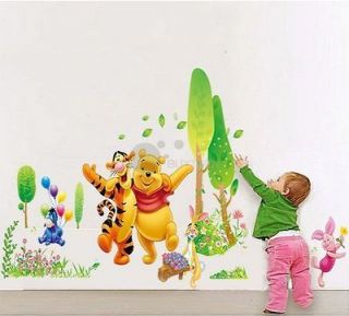   Winnie the pooh in jungle Removable Wall sticker baby nursery room