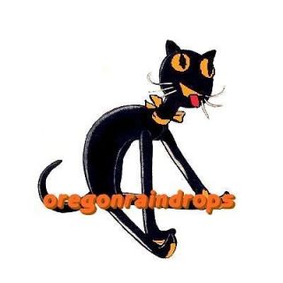 Vintage Black Cat Pattern   Halloween Black Cat Pattern