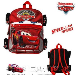 Disney Pixar Cars Lighten McQueen Backpack Childcare Bag School Bag 