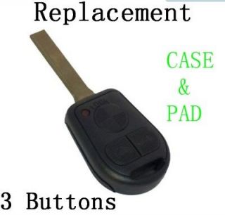Uncut Blade 3 Buttons Remote Key Case Shell for 98 99 BMW M3 E46 328IS 