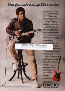 Stanley Jordan Casio Guitars Guitar original press paper advert from 
