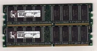 1GB (2X 512MB) Kingston PC3200 DDR non ECC Desktop Computer Memory 