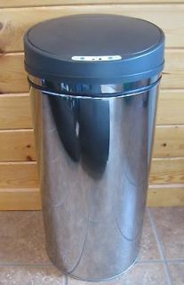   Touchless Trash Can 13 gallon Stainless Steel Kitchen Garbage Bin