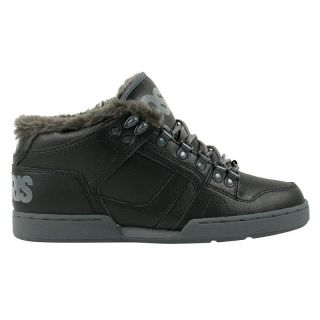 nyc 83 black charcoal sherpa fur lined high top not mid shoes winter 