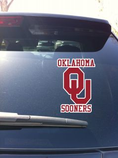 Oklahoma Sooner Logo Vinyl Decal Sticker Car Window Big 12