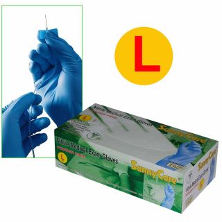   Disposable Powder Free Nitrile Medical Exam Gloves (Latex Free) Large