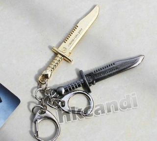 Rambo 2 Classic mini Military Model Army Knife Key Chain keyfob 