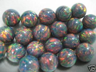 Lab Created Red Grey Synthetic Opal Beads 4mm   16