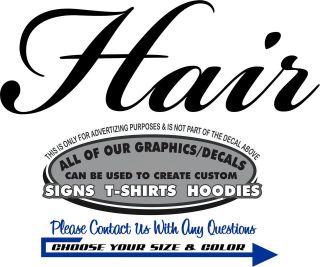 Hair Label Boxes Sticker Decal Vinyl 4 Laptop Wall Window Auto Glass 
