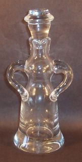 TARNOW (Krosno?) Glass Decanter Made in Poland~Stately Lady in Bonnet 