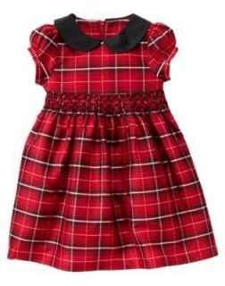 NWT Gymboree MERRY OCCASIONS Red Plaid Silk Smocked Dress 18 24 5T 