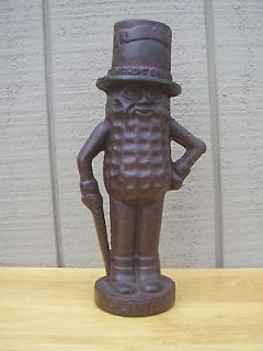 Planters Mr. Peanut CAST IRON BANK stands 10 3/4 inches tall