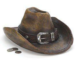 NEW Large Cowboy Hat Piggy Bank Great Western Room Decor and Gift FREE 