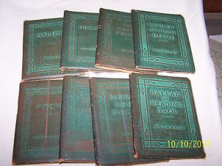 VINTAGE SET EIGHT GREEN LITTLE LEATHER LIBRARY BOOKS EARLY 1900S