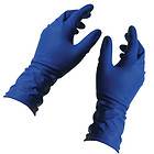 High Risk Latex Exam Gloves 15 Mil Large   Blue